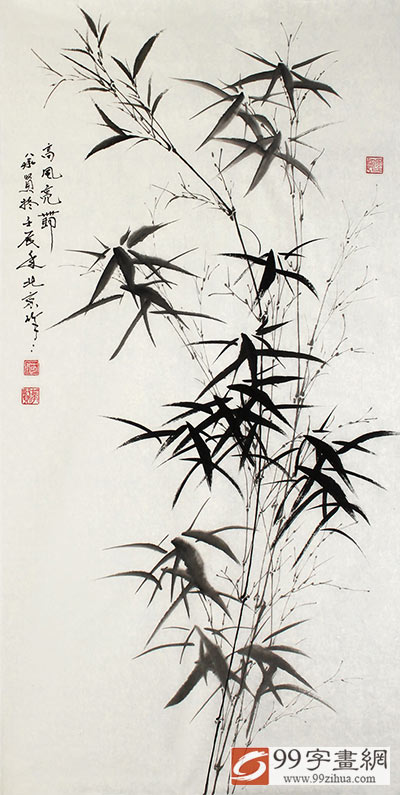 水墨画竹子- 梅花图- 99字画网