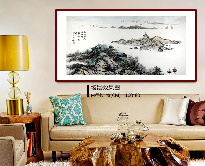 北京美协张春奇四尺客厅山水画《细雨轻梳太湖情》