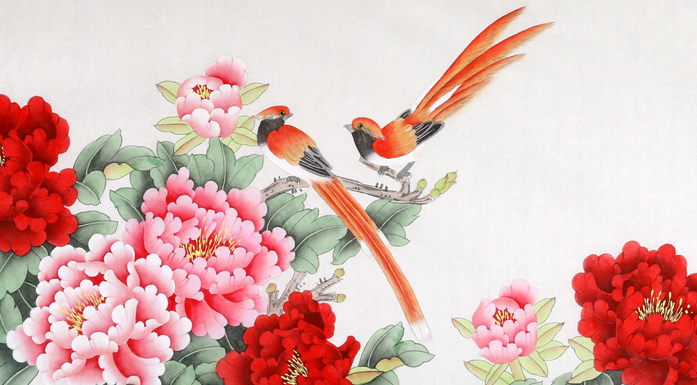 北京美协凌雪四尺牡丹画《花开富贵》 - 牡丹画- 99字画网