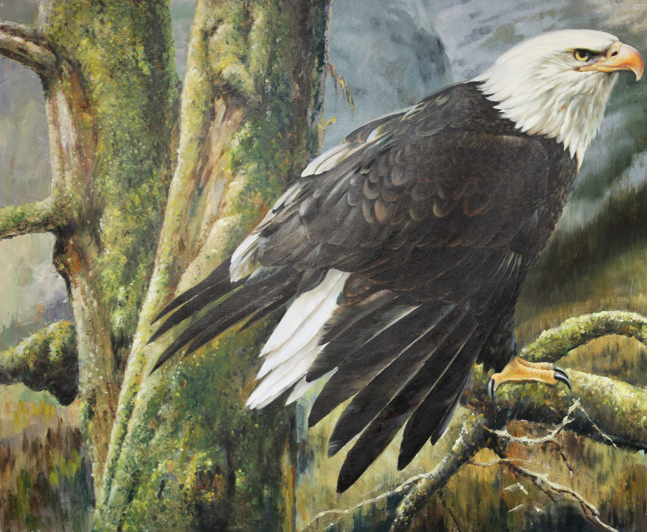 朝鲜名家 金哲洙 《高瞻远瞩》 布面油画 - 朝鲜