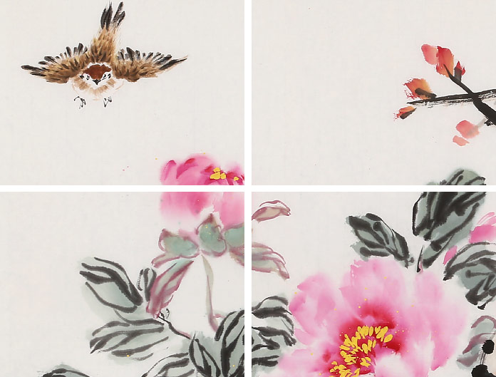 白玉石　富貴牡丹 中国美術 曲逸之四尺《玉堂富贵》 中国美术学院著名花鸟画家- 牡丹画- 99