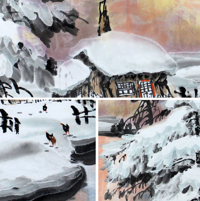 冰雪画家高宏作品《霞光映雪》 - 写意山水画 - 99