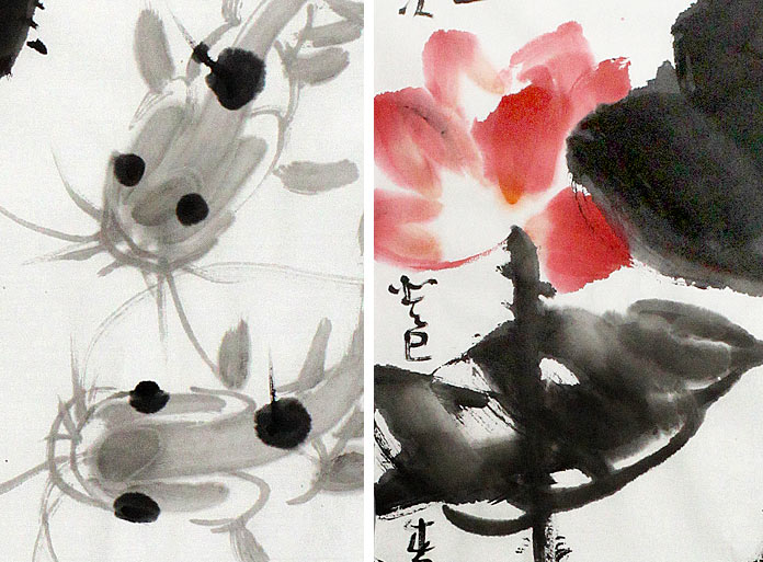 齐喜画虾,徐悲鸿喜画马,黄胄喜画驴,李可染喜画牛,而当代书画家周