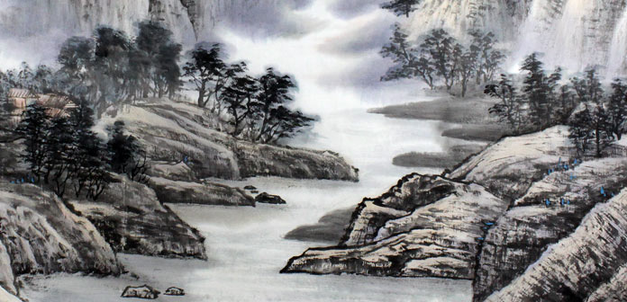 首页 传统水墨 山水画 写意山水画 刘洋,河南画虎村人,当代实力派青年