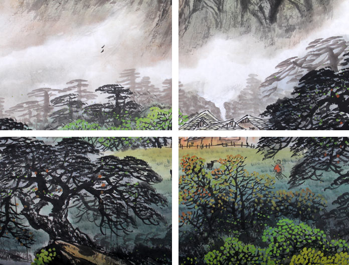 张慧仁小六尺国画山水《山色空濛雨亦奇》 - 写意山水画 - 99字画网