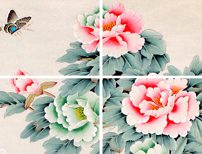 北京美协凌雪四尺斗方国画牡丹《花开富贵》 - 牡丹画 - 99字画网