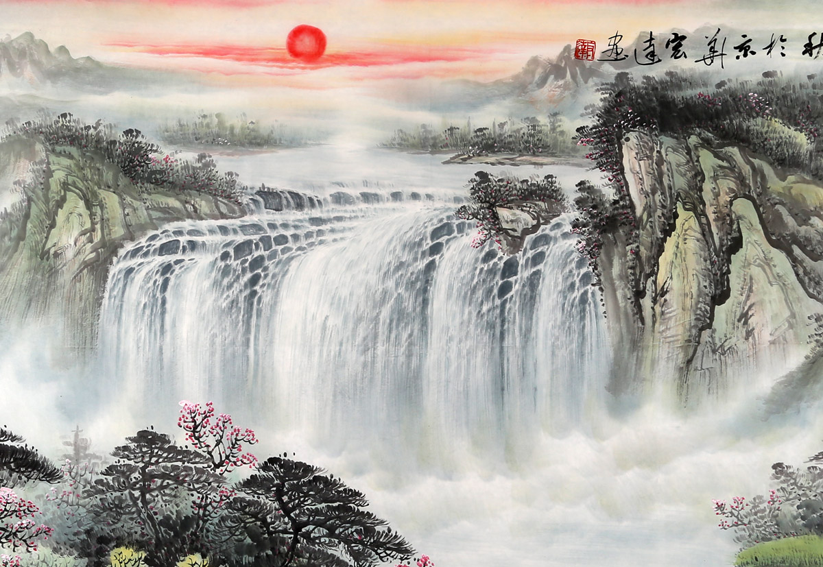 聚宝盆风水画图片
