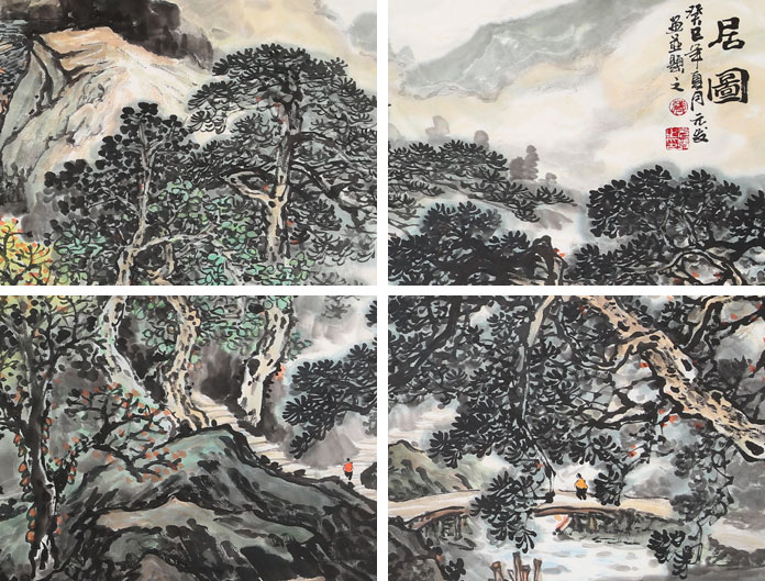著名画家蒋元发 四尺山水《山居图》 - 写意山水画 - 99字画网