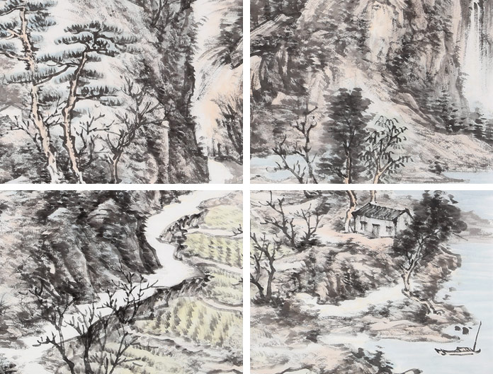 曹宝峪四尺斗方《春山图》