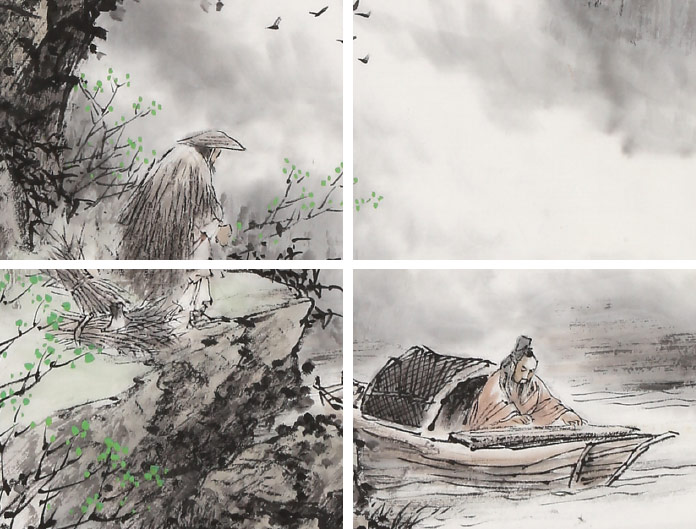 70×36cm(画芯)   材质:宣纸   创作年代:2016年   邹本财的山水画以