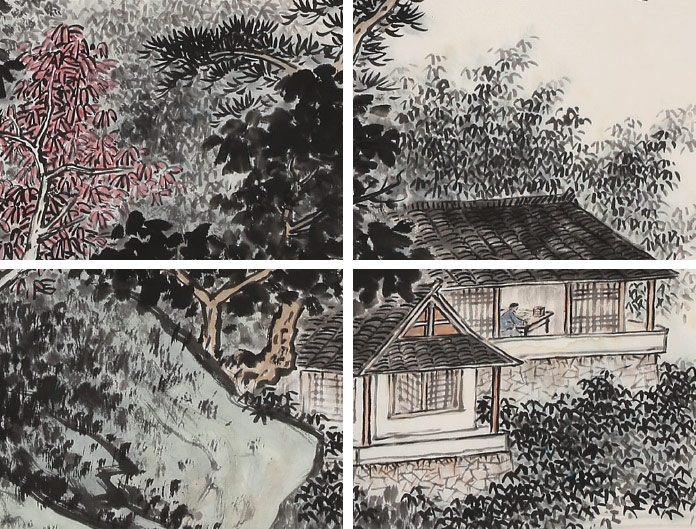 【已售】刘金河 四尺《山静好读书》 国家画院山水名家