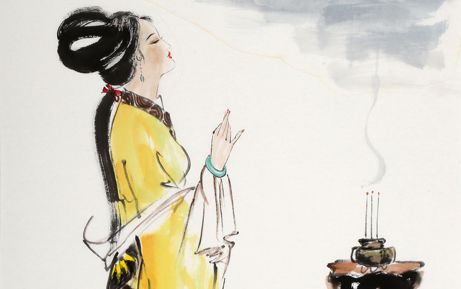 已售南海禅寺妙林居士三尺貂蝉拜月