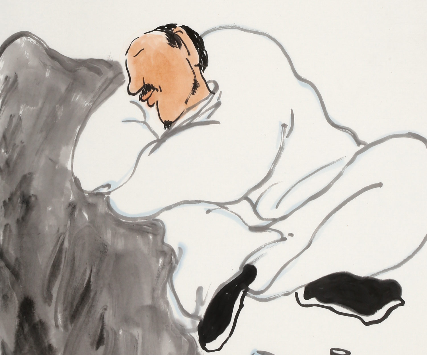 禅意人物画作品 - 人物画 - 99字画网