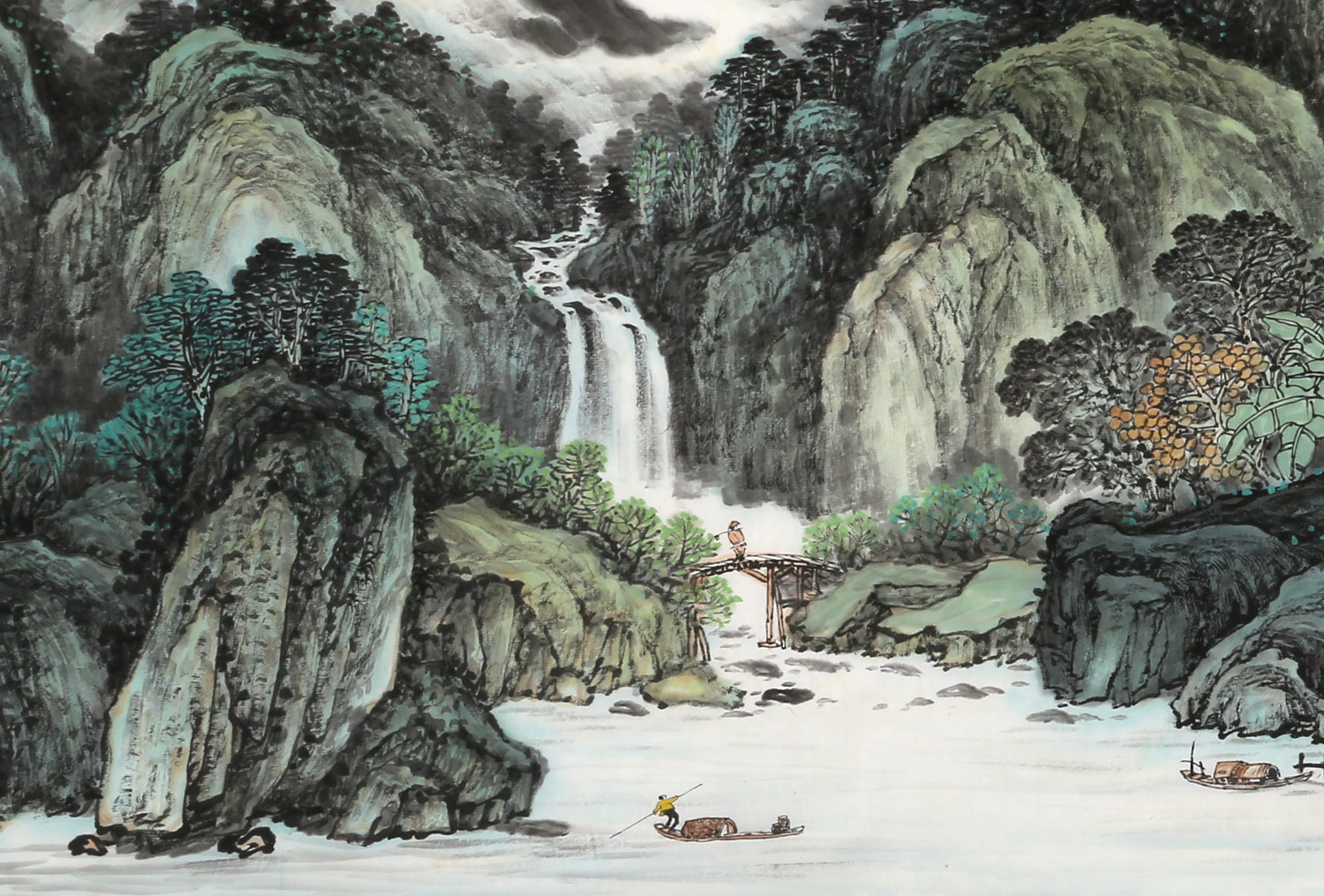 【已售】蒋元发 小六尺《溪山雅居 广西著名山水画家
