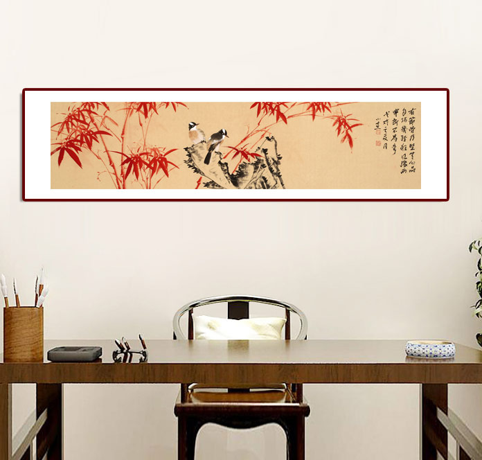 皇甫小喜 四尺对开写意竹子国画《有节骨乃坚》 - 竹子画 - 99字画网