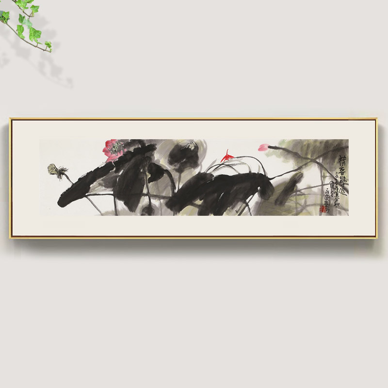 王永刚 四尺对开《荷香悠远》 国家一级美术师 - 荷花图 - 99字画网