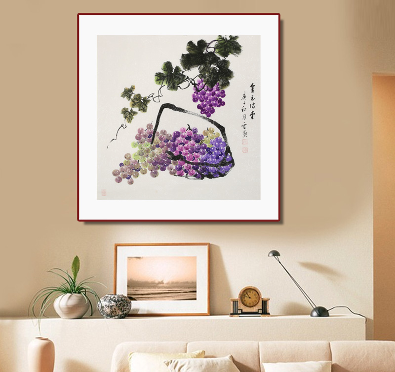 何华贤 四尺斗方《金玉满堂》 颍淮书画名家 - 葡萄画 - 99字画网