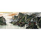 八尺国画山水《溪山春晓》