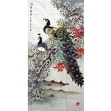 四尺国画孔雀《金翠富贵》