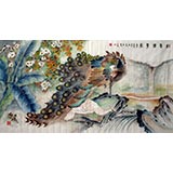 六尺国画孔雀《金翠耀华堂》