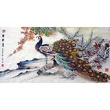 四尺国画孔雀《吉祥如意》