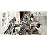 【已售】四尺写意人物画《陋室铭》