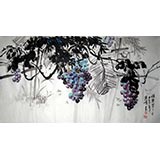 蒋峰三尺写意花鸟画《硕果累累》