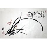 【已售】四尺三开国画兰花图-6
