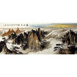 【已售】八尺国画山水《黄山日出》