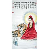 三尺观音伏虎图