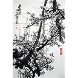 四尺三开梅花图《五福图》