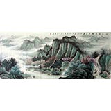 【已售】客厅办公室巨幅风水挂画《春色满幽山》