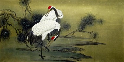 中国画松鹤图- 松鹤图- 99字画网