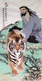 【已售】高仿范曾名画《罗汉神威图》