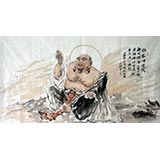 六尺写意人物画《弥勒佛》
