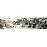 【已售】八尺对开精品山水画《溪山好画图》