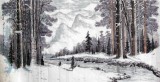 【已售】杜霖八尺巨幅冰雪画《林海雪源》