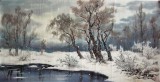 朝鲜一级画家金明振《山林的冬天》