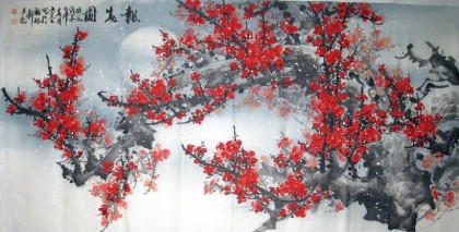 【已售】四尺国画梅花《报春图》