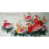 【已售】八尺牡丹图《富贵花开》