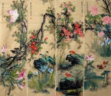 【已售】小写意花鸟四条屏-2