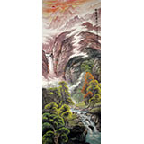 【已售】八尺山水国画《林壑云泉》