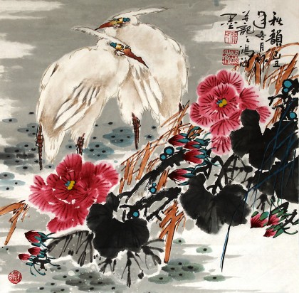 三尺斗方餐厅/卧室装饰画《秋韵》