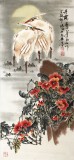 【已售】三尺国画白鹭图《丹霞》