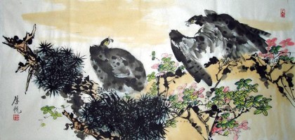 【已售】三尺花鸟-雄鹰1
