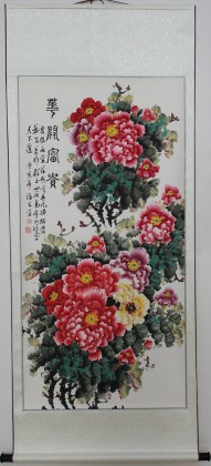 【已售】张福生牡丹画《花开富贵》（已裱轴）