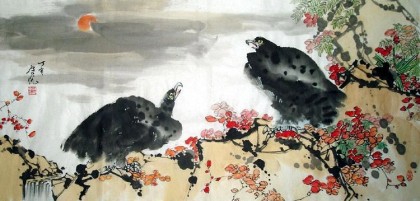 【已售】三尺国画鹰-4
