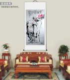 【已售】四尺达摩祖师像 云游图