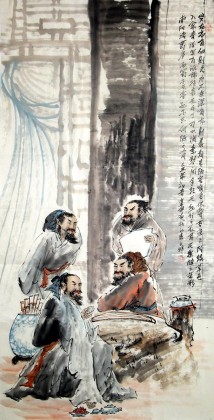 【已售】四尺写意人物画《陋室铭》