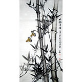 三尺国画翠竹《竹报平安》